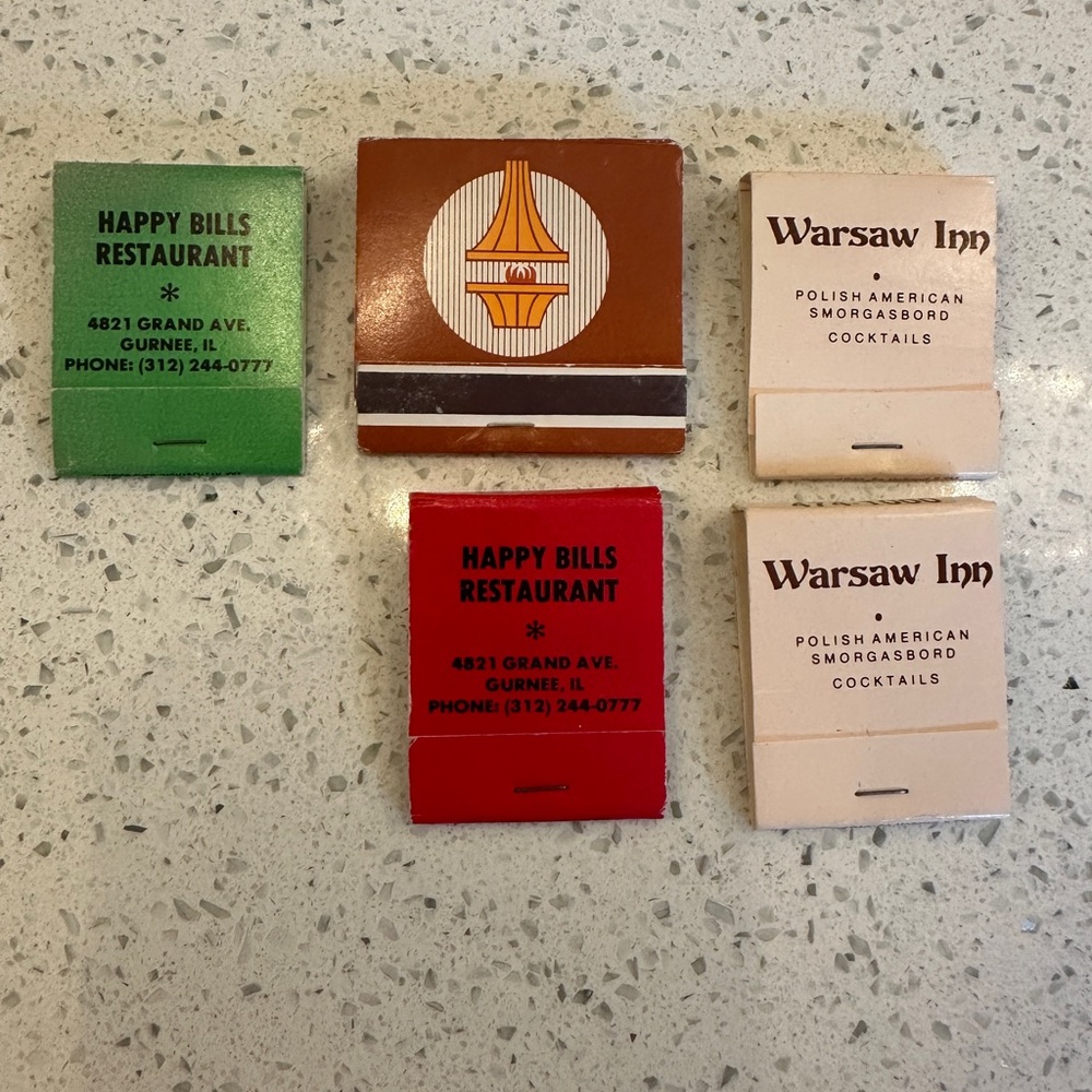 Vintage Matchbook Collection - ILLINOIS (5)